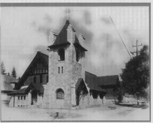 The stone church at Holy Trinity, circa 1911