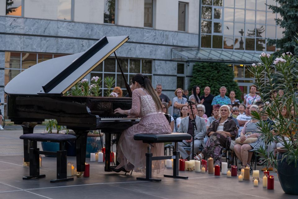 Outdoor public concert in Miskolc's main square