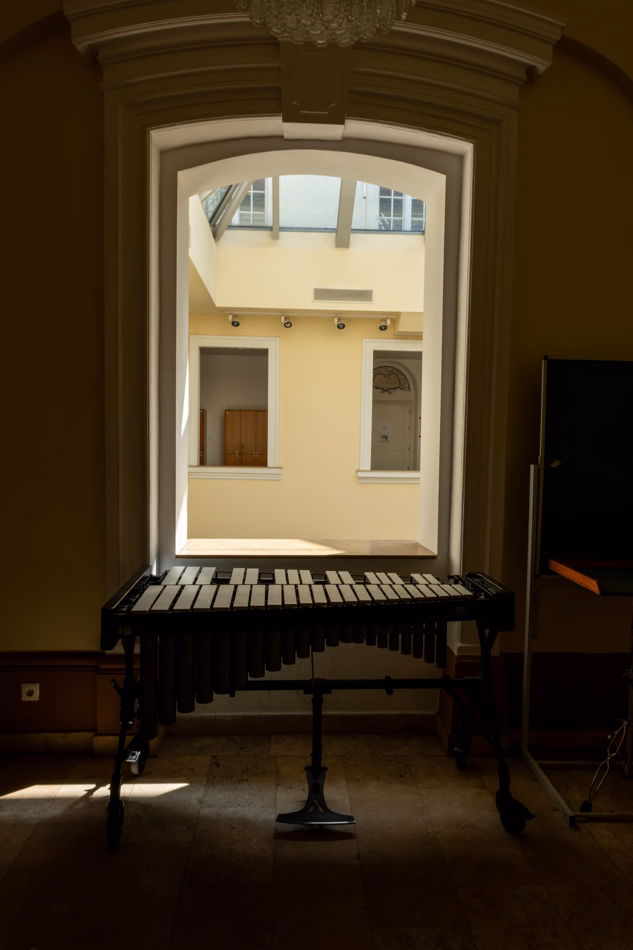 A marimba in one of the Institute's practice rooms