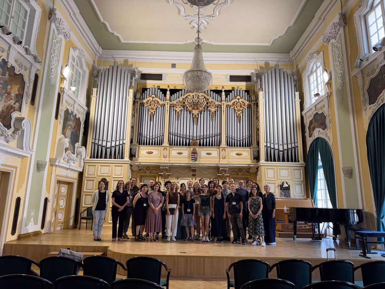 Festival participants on the recital hall stage